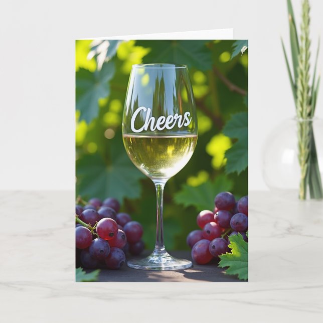 Cheers Grapevine Celebration Card (Front)