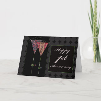 Cheers - Happy 1st Anniversary Card