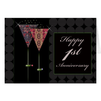 Cheers - Happy 1st Anniversary Card