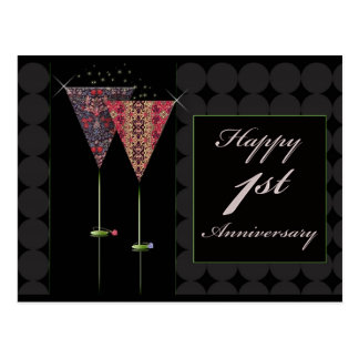 Cheers - Happy 1st Anniversary Postcard