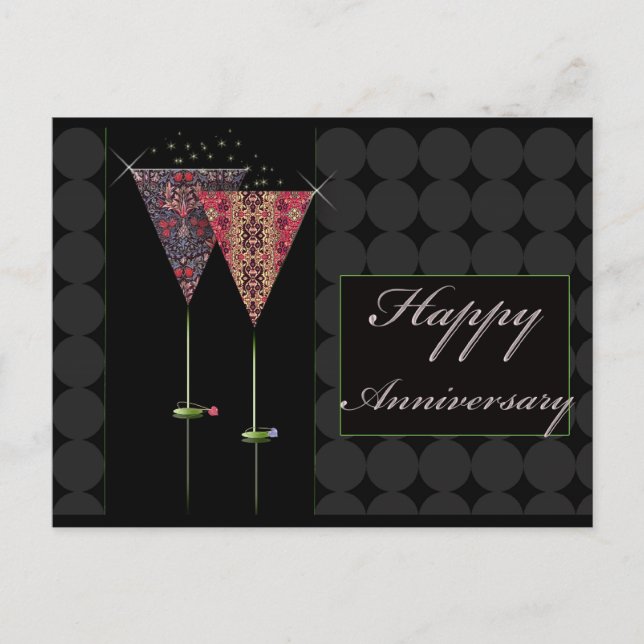 Cheers - Happy Anniversary Postcard (Front)