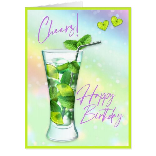 Cheers Happy Birthday Greeting Big Card