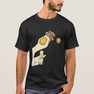 Cheers Happy New Year 2026 Goose With Champagne Di T-Shirt
