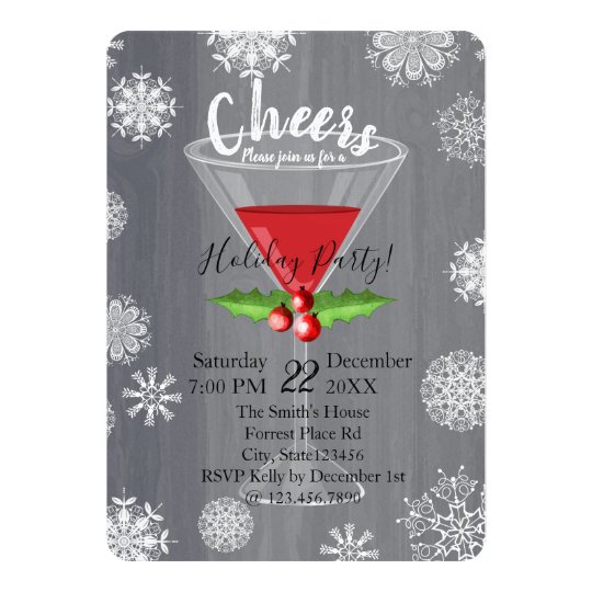 cheers holiday cocktail party invitation holiday cocktail party invitation
