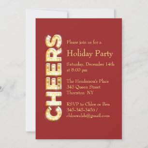 Cheers Holiday Party Invitation