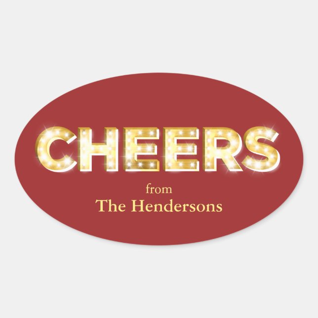 Cheers Holiday Sticker (Front)
