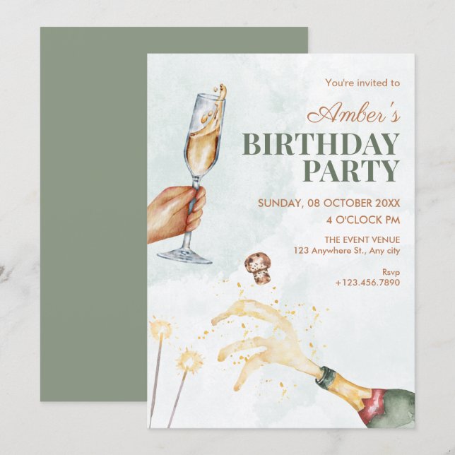 Cheers Invitation (Front/Back)