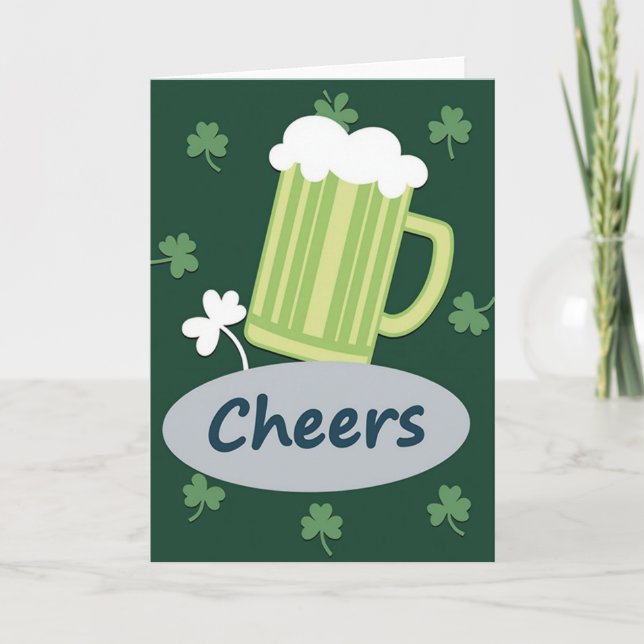 Cheers Irish Beer Fun Card (Front)