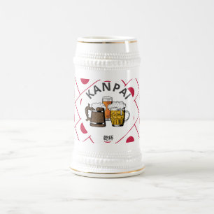 Cheers JAPAN 乾杯 KANPAI Cartoon Japanese Beer Stein
