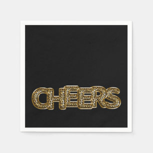 CHEERS Leopard Print Balloon Celebration Chic Fun Napkins