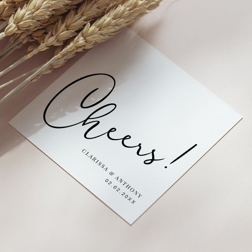 Cheers Lettering Hand Art Expressive and Bold Napkins