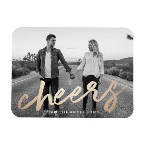 Cheers Luxe  Holiday Photo Magnet