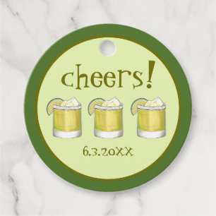 Cheers! Margarita Cocktail 21st Birthday Party Favor Tags