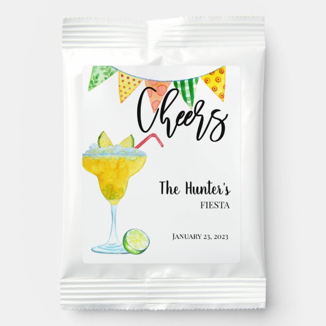 Cheers Margarita Party Favor Fiesta  Drink Mix (Front)