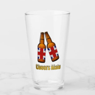 Cheers Mate British Beer Drinking Glasses