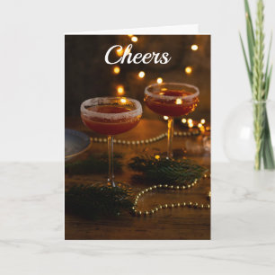 ***CHEERS*** MERRY CHRISTMAS/HAPPINESS IN NEW YEAR HOLIDAY CARD