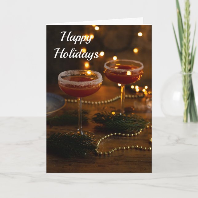 ***CHEERS*** MERRY CHRISTMAS/HAPPINESS IN NEW YEAR HOLIDAY CARD (Front)