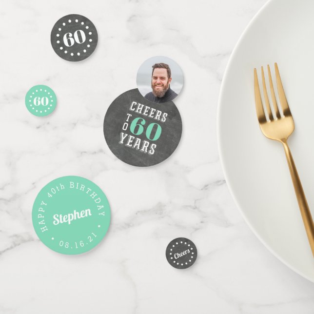 Cheers Milestone Birthday Custom Party Confetti (Group)