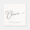 Cheers Minimal Black White Script Custom Wedding