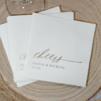 Cheers Modern Elegant Typography Wedding
