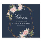 CHEERS | navy and blush floral wedding