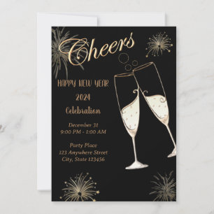 Cheers New Year Invitation
