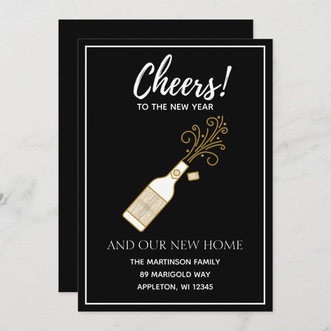 Cheers New Year New Addresss (Front/Back)