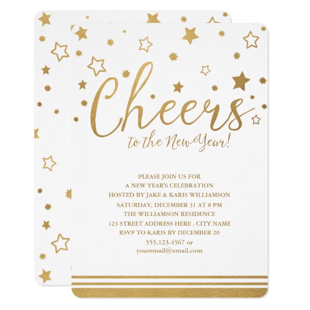 Cheers New Year's Eve Party Invitation