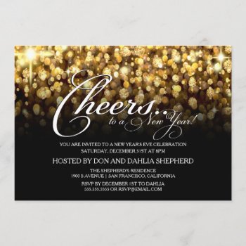 Cheers | New Year's Eve Party Invitation by SimplyInvite at Zazzle
