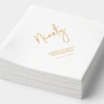Cheers Ninety | Modern Adult 90th Birthday Party Foil Napkins<br><div class="desc">This custom foil napkin will add stylish detail to your 90th birthday celebration. This design features simple chic lettering "Ninety" with custom text. Matching invitations and birthdayt party supplies are available in my shop BaraBomDesign.</div>
