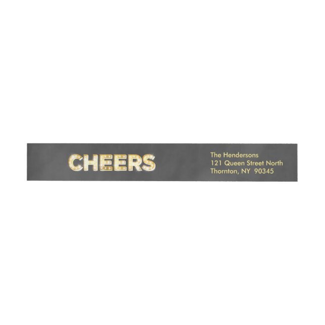 Cheers on Chalkboard Return Address Label (Individual)
