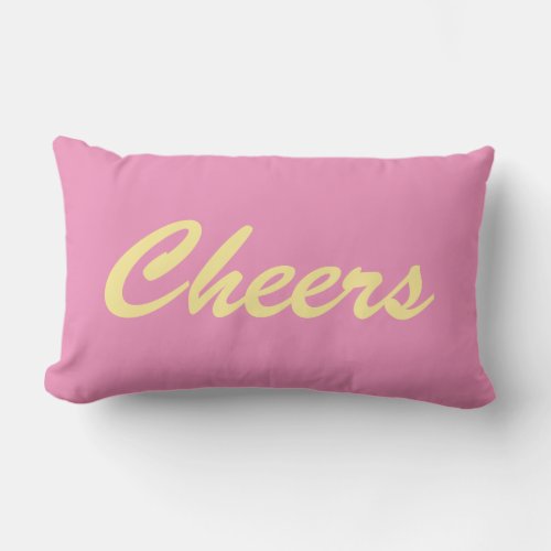 Cheers on Pink _ Outdoor Outdoor Pillow