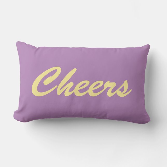 Cheers on Purple - Outdoor Pillow (Front)
