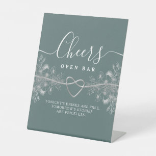 Cheers Open Bar Pedestal Sign