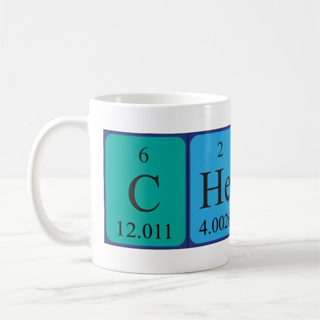 Cheers periodic table word mug (Left)