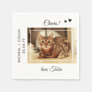Cheers  Pet Photo Template Cat Dog Cocktail Napkins