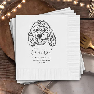Cheers Pets Custom Hand Drawing Wedding Napkins
