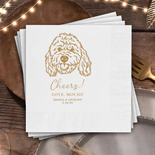 Cheers Pets Custom Hand Drawing Wedding Napkins