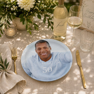 Cheers photo birthday party paper plates