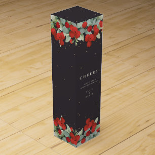 Cheers! Red Berry+Eucalyptus Christmas/Holiday Wine Box