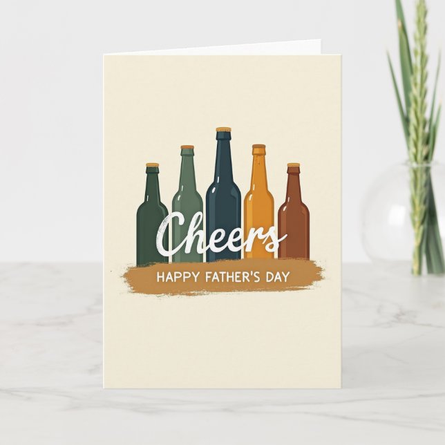 Cheers Rustic Fathers Day Card (Front)