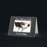 CHEERS, SALUTE AND TOAST TO YOU ON BIRTHDAY CARD<br><div class="desc">Let the special Birthday Gal or Guy in "your life" know that you wish them all the best on his or her BIRTHDAY this year by sending out this cool card today. Thanks</div>