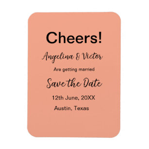 Cheers save the date simple minimal modern elegant magnet