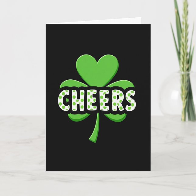 Cheers Shamrock Green Card (Front)