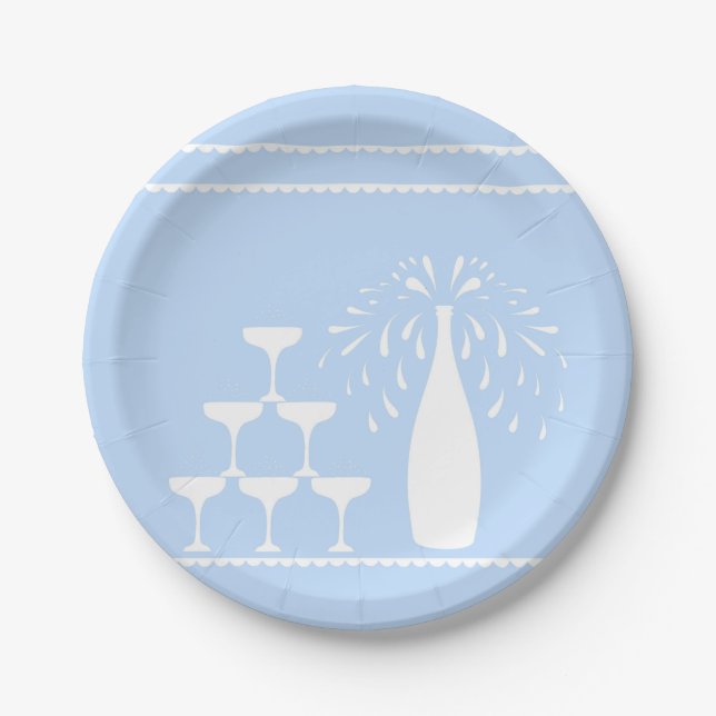 Cheers Silhouette Paper Plates (Front)