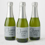 Cheers SILVER Faux Glitter Wedding Mini Sparkling Wine Label