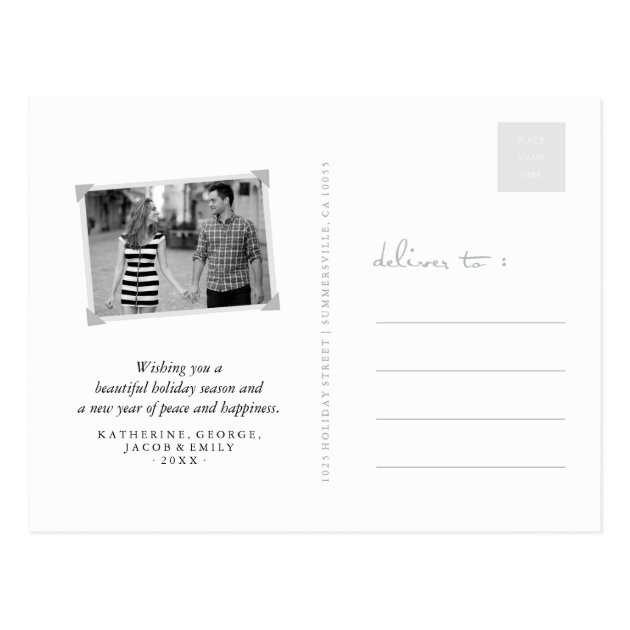Cheers Simple Script New Year Holiday Photo Card