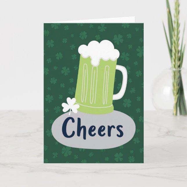 Cheers St Patricks Day Fun Card (Front)
