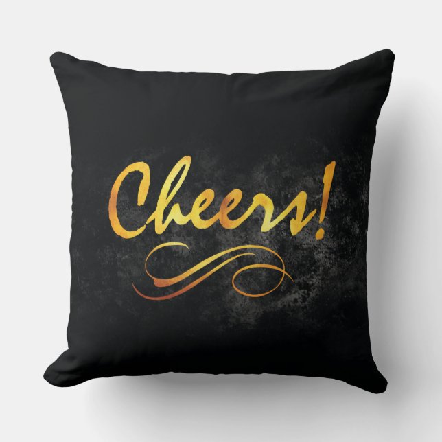 Cheers Throw Pillow (Front)