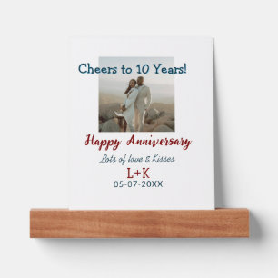 Cheers to 10 Years happy anniversary add photo dat Picture Ledge